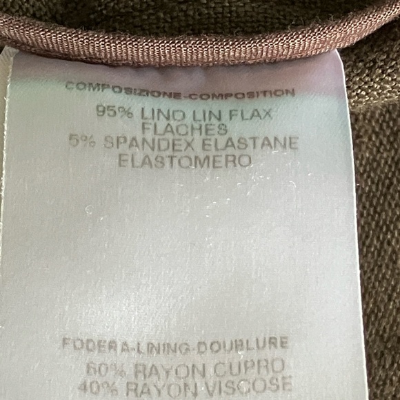 VTG EUC Callaghan (by Gianni Versace) brown women's linen blazer - Picture 9 of 12